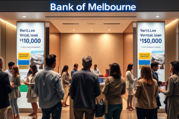 A visual representation of various real estate loan options from the Bank of Melbourne, showcasing competitive rates and diverse solutions for borrowers.