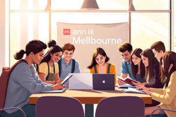 A student reviewing Bank of Melbourne education loan options.