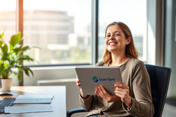 A person analyzing financial options with a calculator, representing the benefits of Greater Bank Personal Loan.