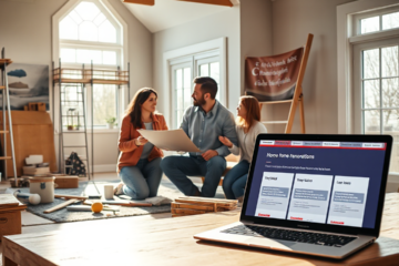 A family planning home renovations with Scotiabank loan options.