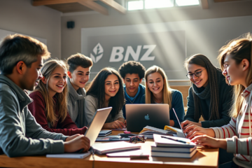 A student reviewing their financial options with BNZ for education loans.