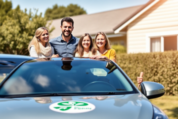 A happy customer exploring vehicle options with Co-operative Bank's Vehicle Acquisition Loan.