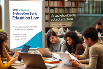 A student reviewing their education loan options at the Co-operative Bank.