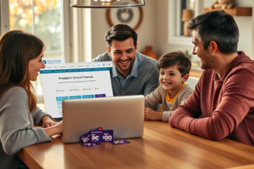 Person contemplating financial options with President's Choice Financial Personal Loan information
