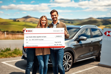 A person discussing vehicle financing options with a bank representative.