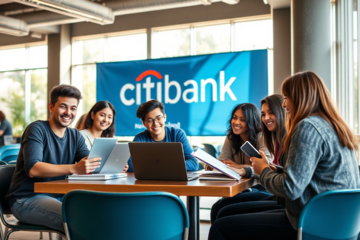 A student researching Citibank's education loan options for financing higher education.