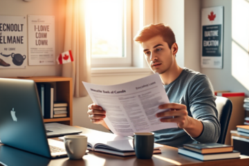 A student studying with financial resources from Manulife Bank.