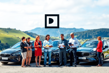 A person discussing Deutsche Bank's Vehicle Acquisition Loan options for new and used vehicles.