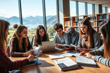Student studying abroad using Deutsche Bank education loan