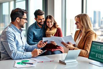 A person reviewing loan options from Peoples Trust Company.