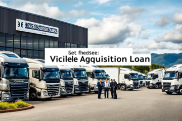 A business team discussing vehicle acquisition financing options with Credit Suisse.