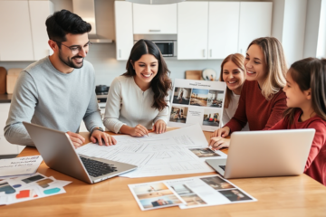 A family renovating their home with the help of Habib Canadian Bank loans.