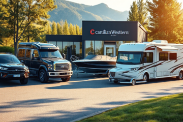 A business owner exploring vehicle loan options from Canadian Western Bank.