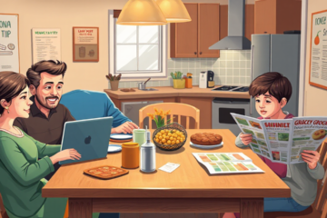 A person creating a budget and saving money daily.