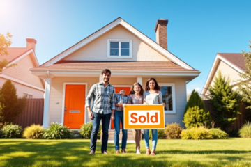 A couple reviewing mortgage options with Tangerine Bank.