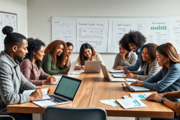 A visual representation of financial education, showcasing budgeting, savings, and smart financial decisions.