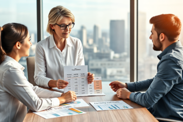 A person comparing loan options by evaluating interest rates on different financial offers.