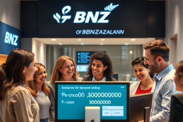 A person reviewing personal loan options at the Bank of New Zealand.