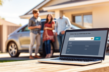 A person reviewing vehicle loan options from National Australia Bank (NAB).