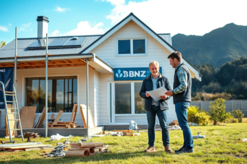 A family discussing home renovation plans with a BNZ representative.