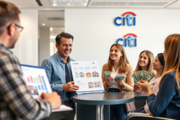 Infographic illustrating various loan types available from Citibank Australia, including personal loans and home financing options.