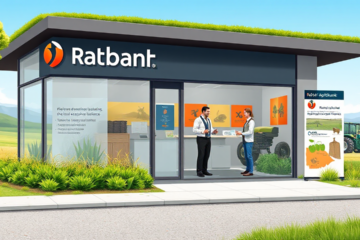 Rabobank New Zealand logo with agricultural background representing business loans.