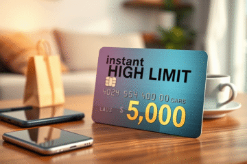 Featured image of a credit card with instant high limit