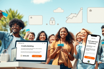 Image depicting various credit cards and financial options available without income verification.