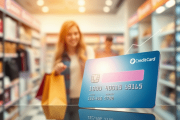 A visually appealing credit card showing benefits of automatic limit increases with good usage.