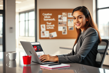 A person preparing their job application for Virgin Australia.