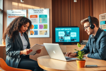 An individual reviewing job application tips related to BHP recruitment.