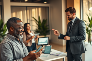 A person receiving quick loan approval from Discover.