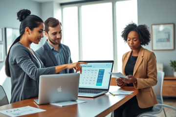 A person calculating their loan limit using a calculator.
