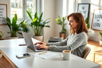 A person using a laptop to apply for an online loan, showcasing the convenience of digital lending.