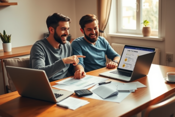 A person reviewing loan options online with ease.