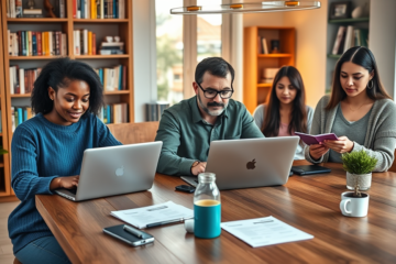 A person using a laptop to apply for an online loan.