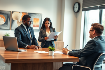 A person discussing financial options for loans with special conditions.