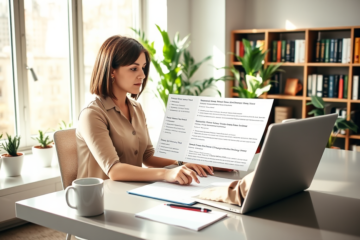 A person analyzing loan options to improve financial organization.