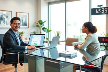 A person applying for a fast and secure loan online.