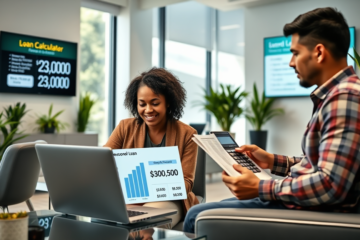 Illustration of a personal loan process from $3,000 to $100,000.