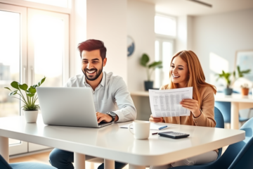 A person using a laptop for personal loan application online